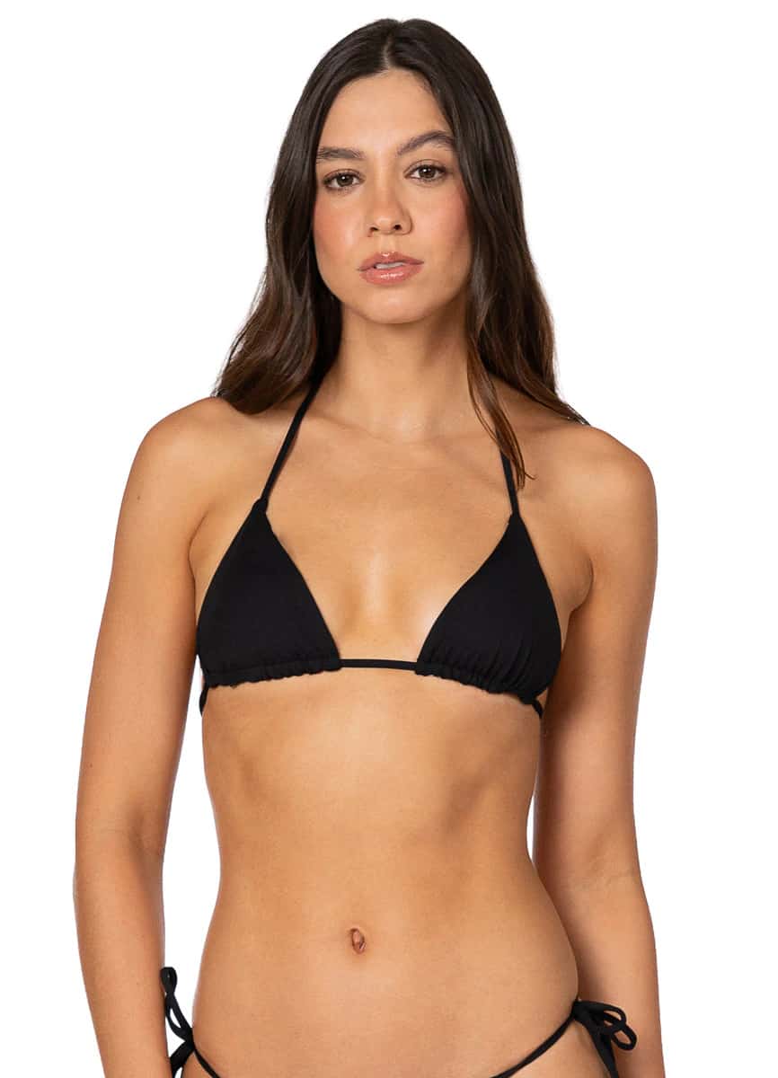 Maaji Jade Black Balmy Sliding Triangle Bikini Top - miniatura 3