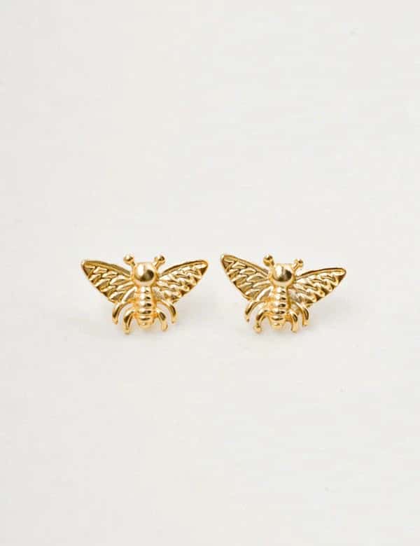 Aretes Mini Mariposa Dorado