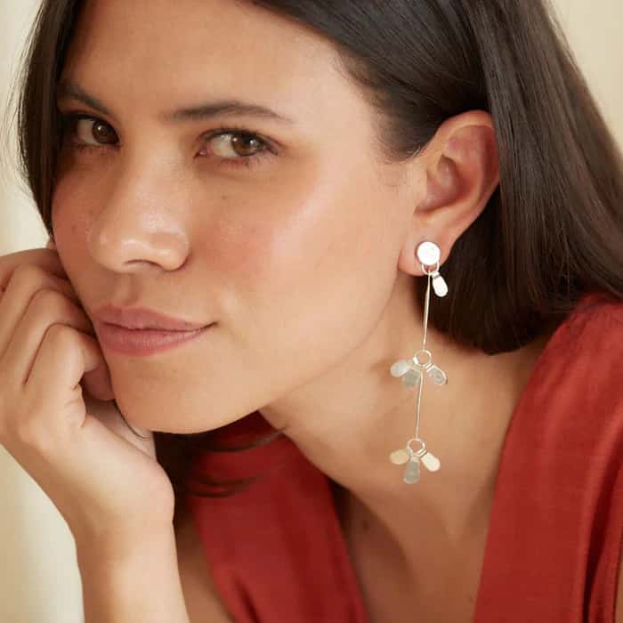 ARETES LARGOS SEMILLA SAGRADA - miniatura 1