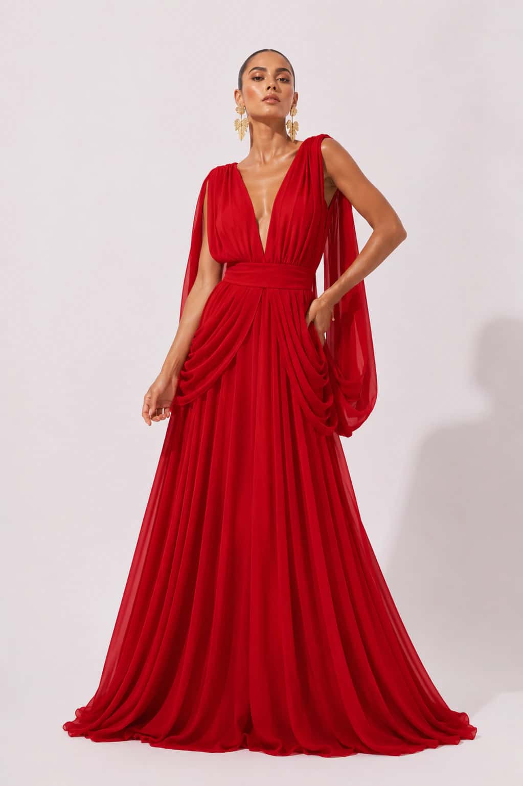 Vestido Hinora Rojo - miniatura 1