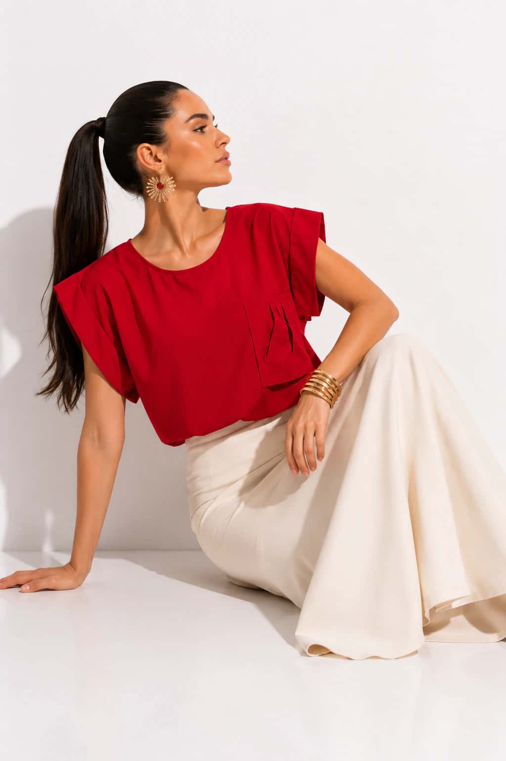 Blusa Felicidad Rojo U - miniatura 3