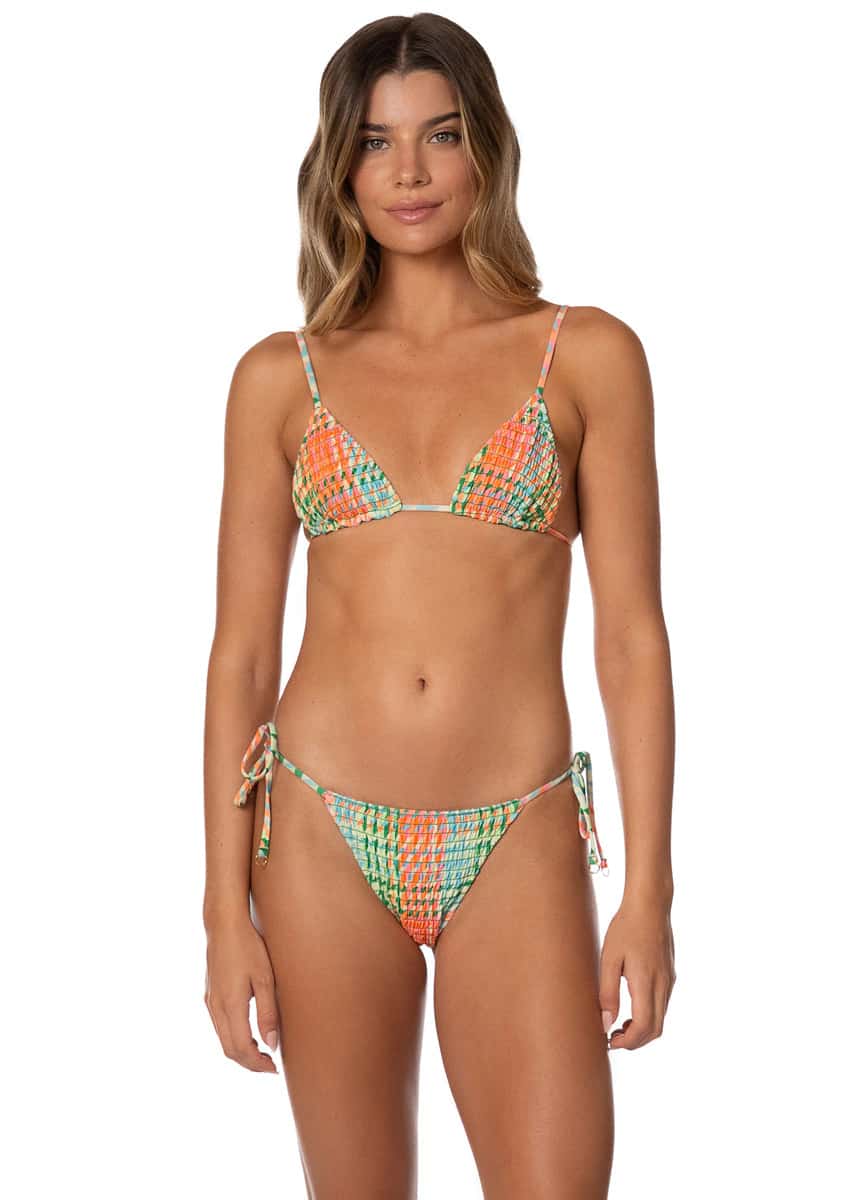 Maaji Dreamy Grid Zen Sliding Triangle Bikini Top