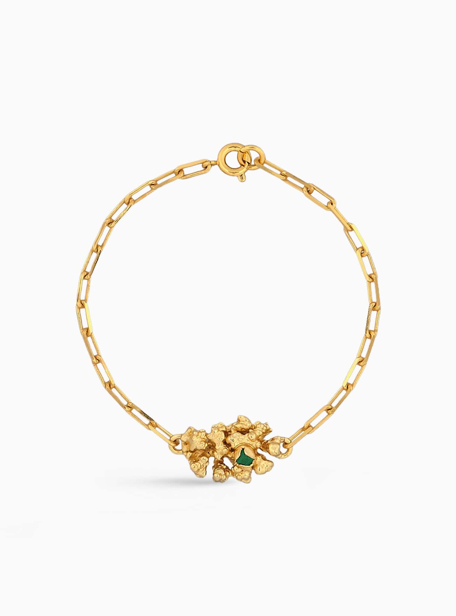 Aura Emerald Chunk Bracelet