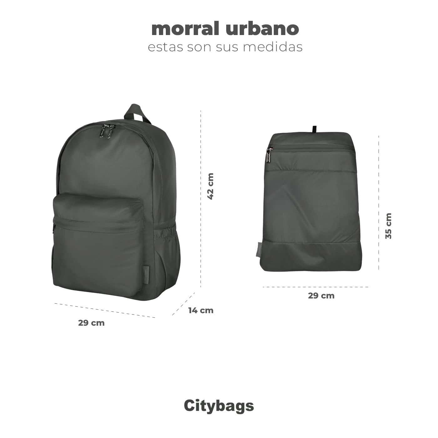 Morral Urbano Citybags Morado Lila - miniatura 6