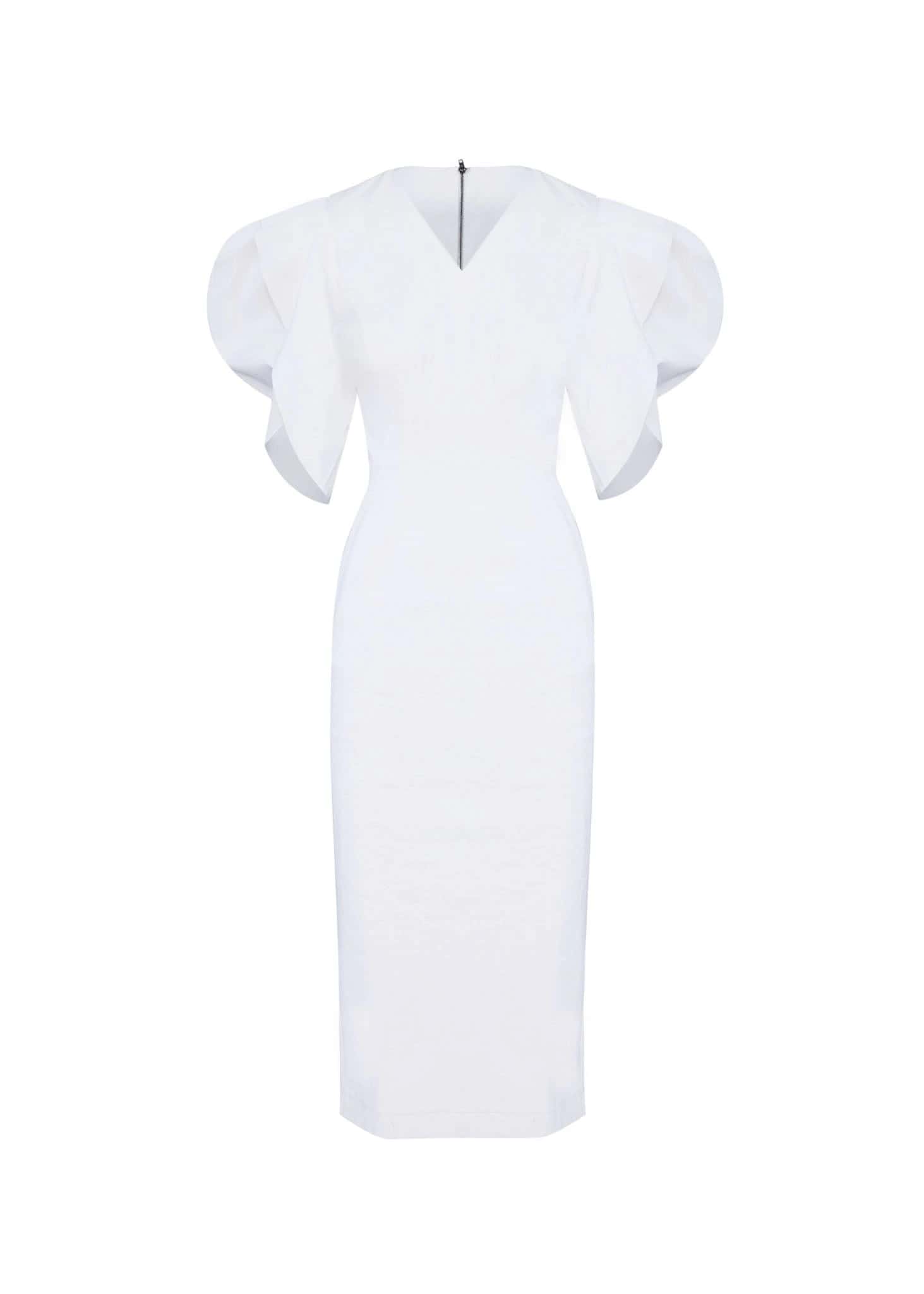 Vestido de tubo con mangas abullonadas