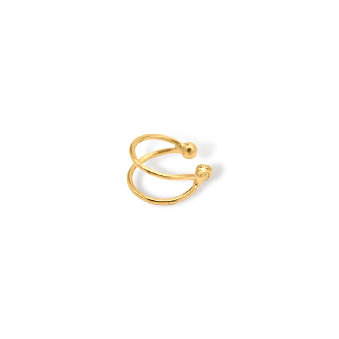 Earcuff liso de dos alambres