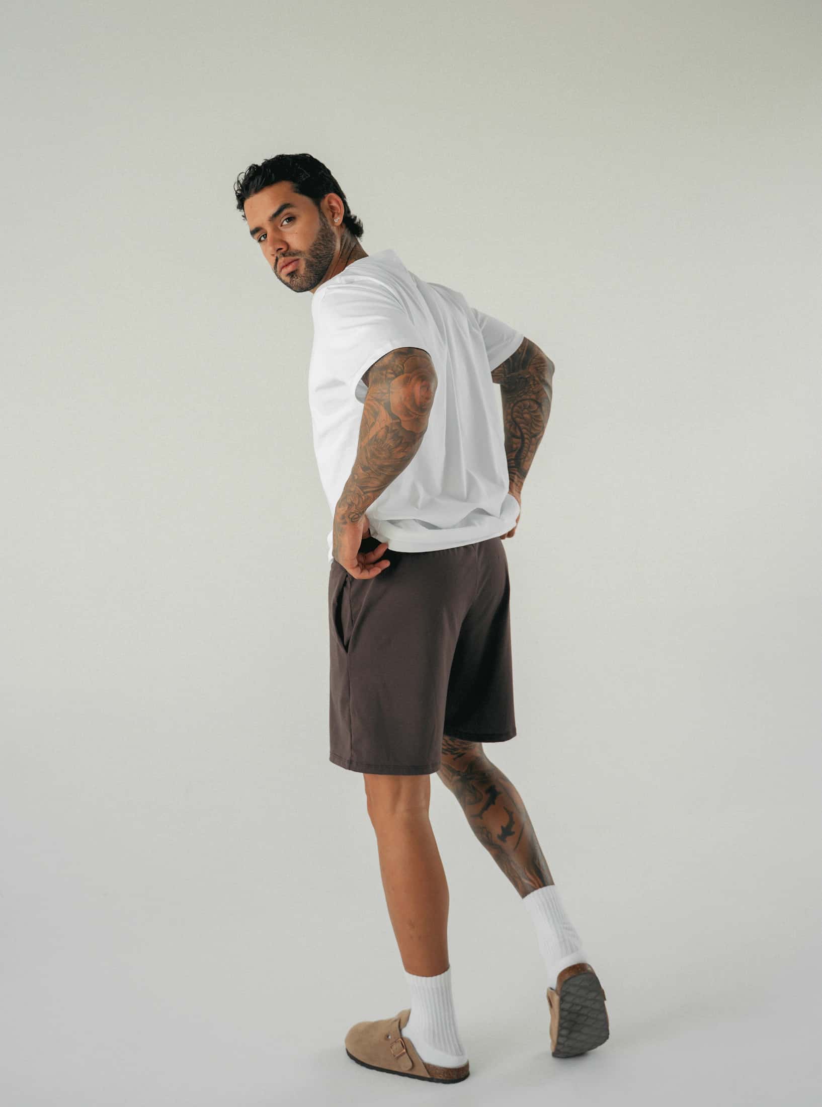 Pijama Pantaloneta Basica Brown - miniatura 4