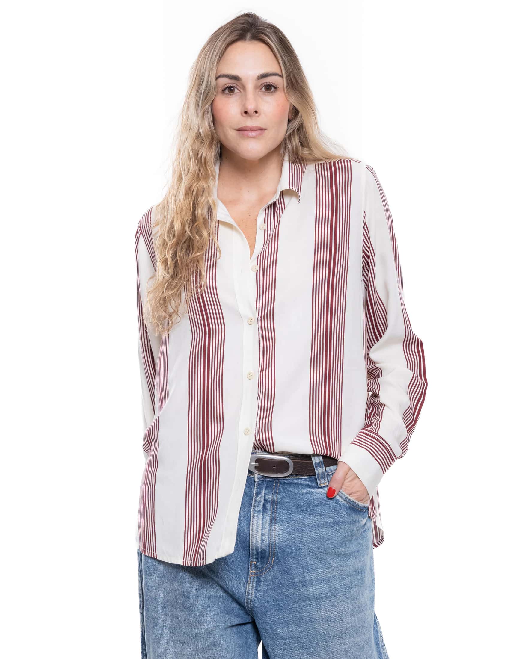 Camisa Manga Larga A Rayas
