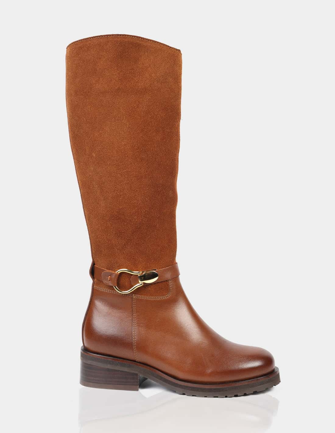 Bota Alzada Gamuza x napa Miel