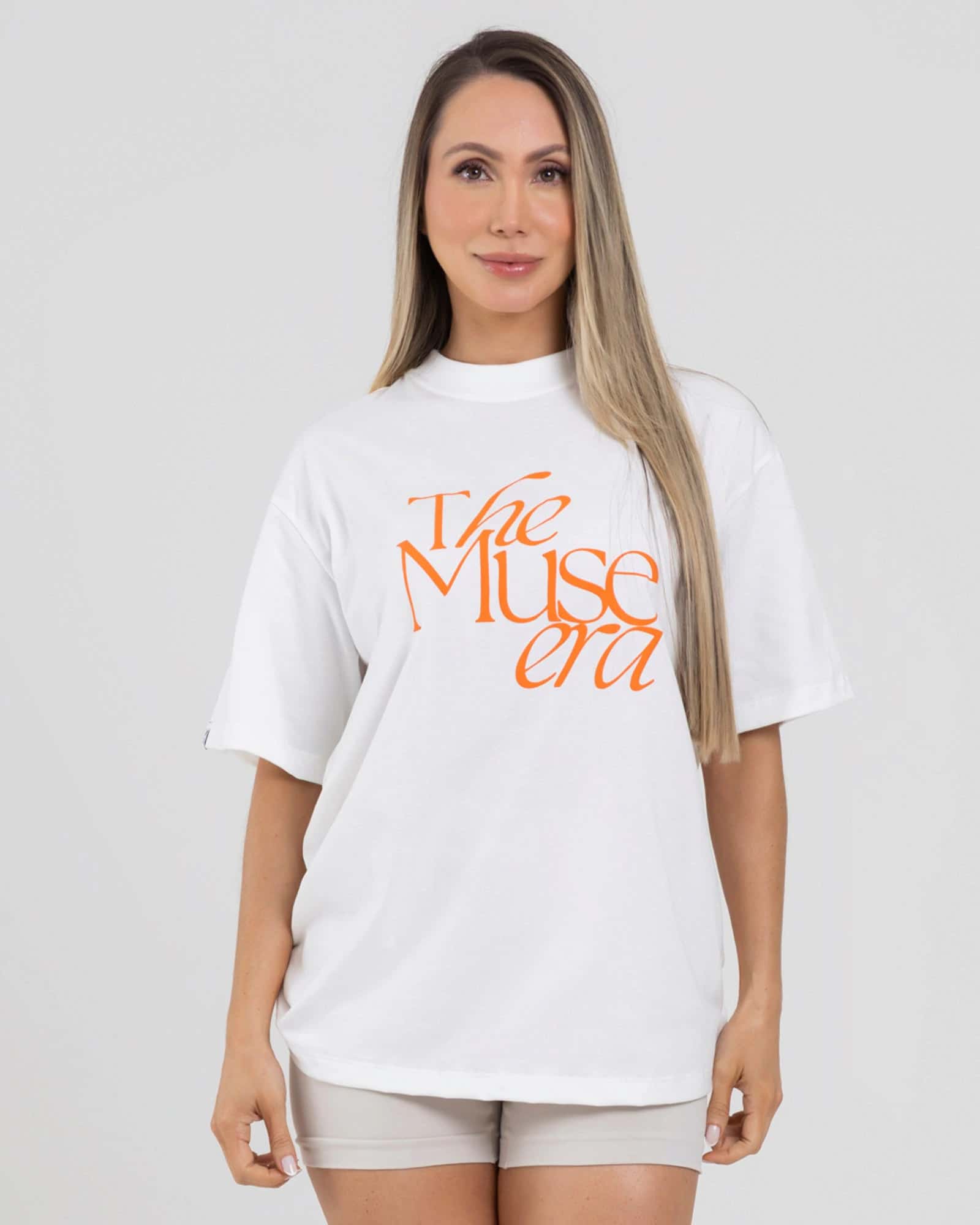 Camiseta oversize muse era marfil genuina