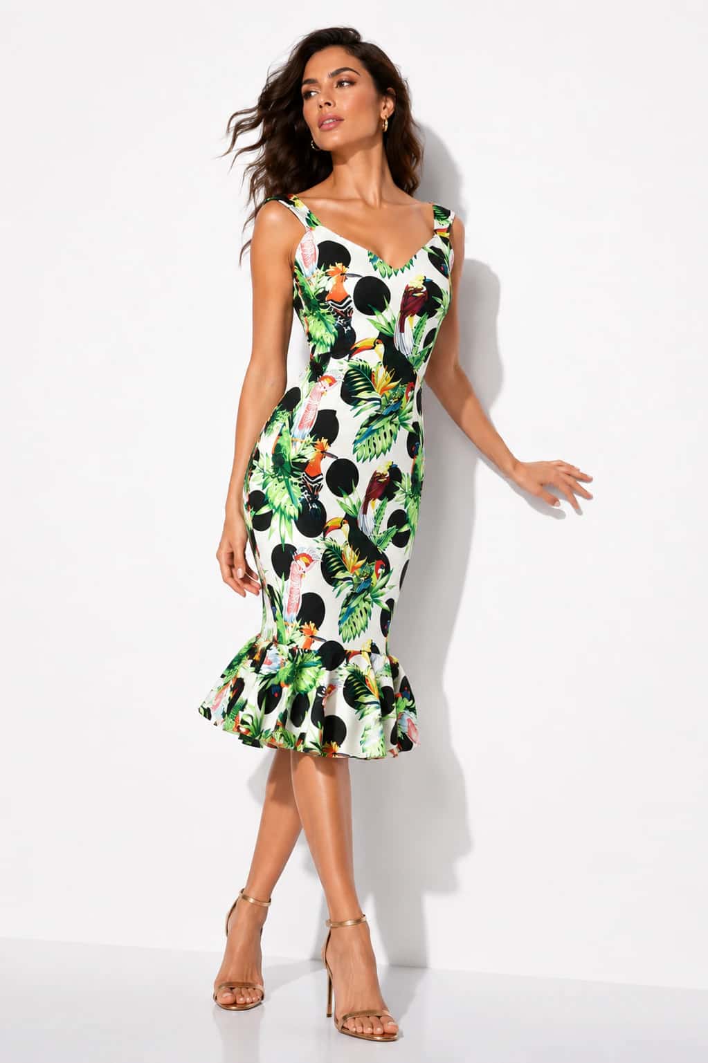 Vestido Rosela Pájaros Blancos