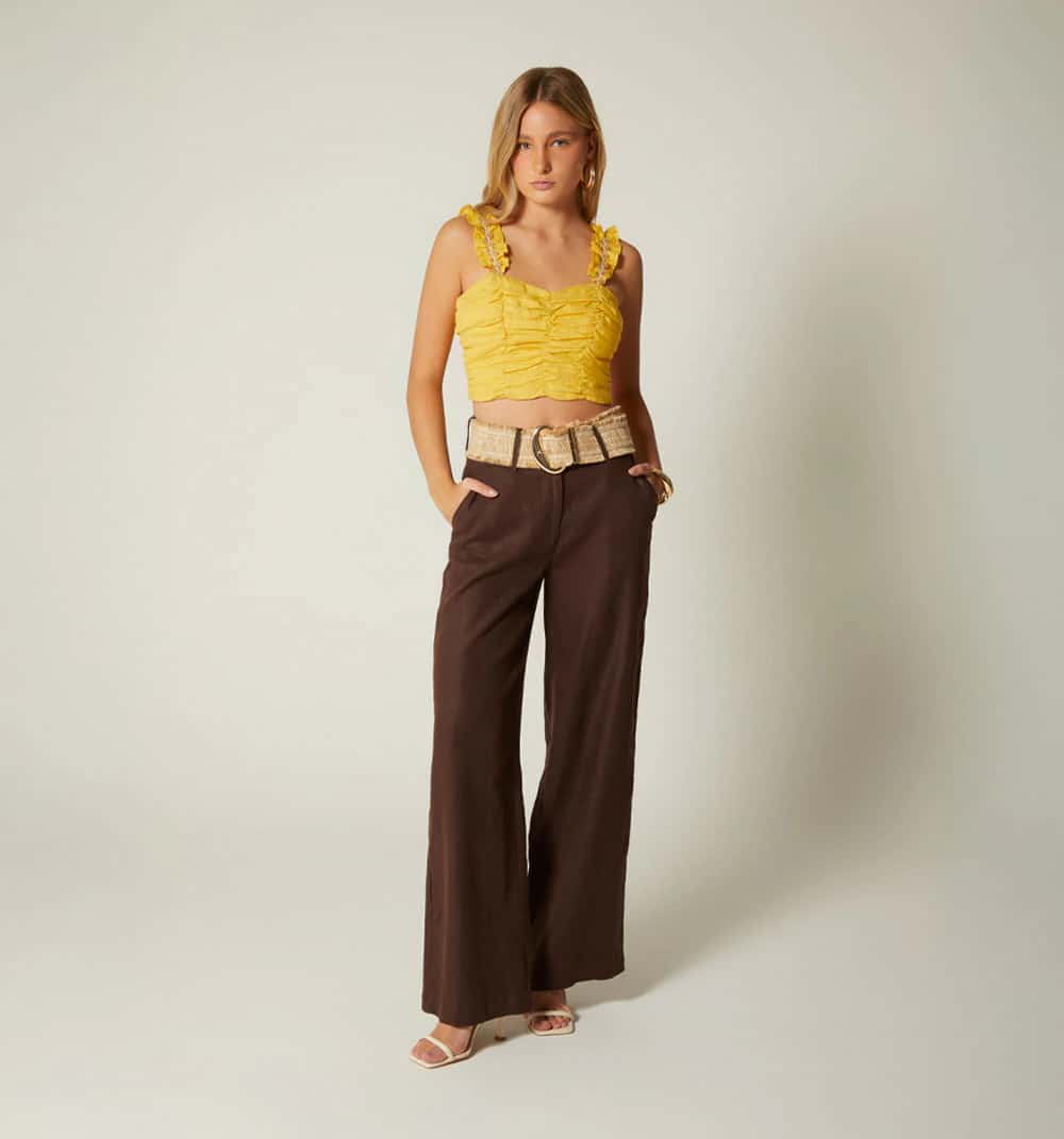 Blusa de tiras con insumo