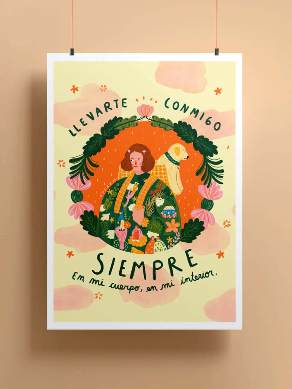 Póster mi perrito, siempre en mi corazón