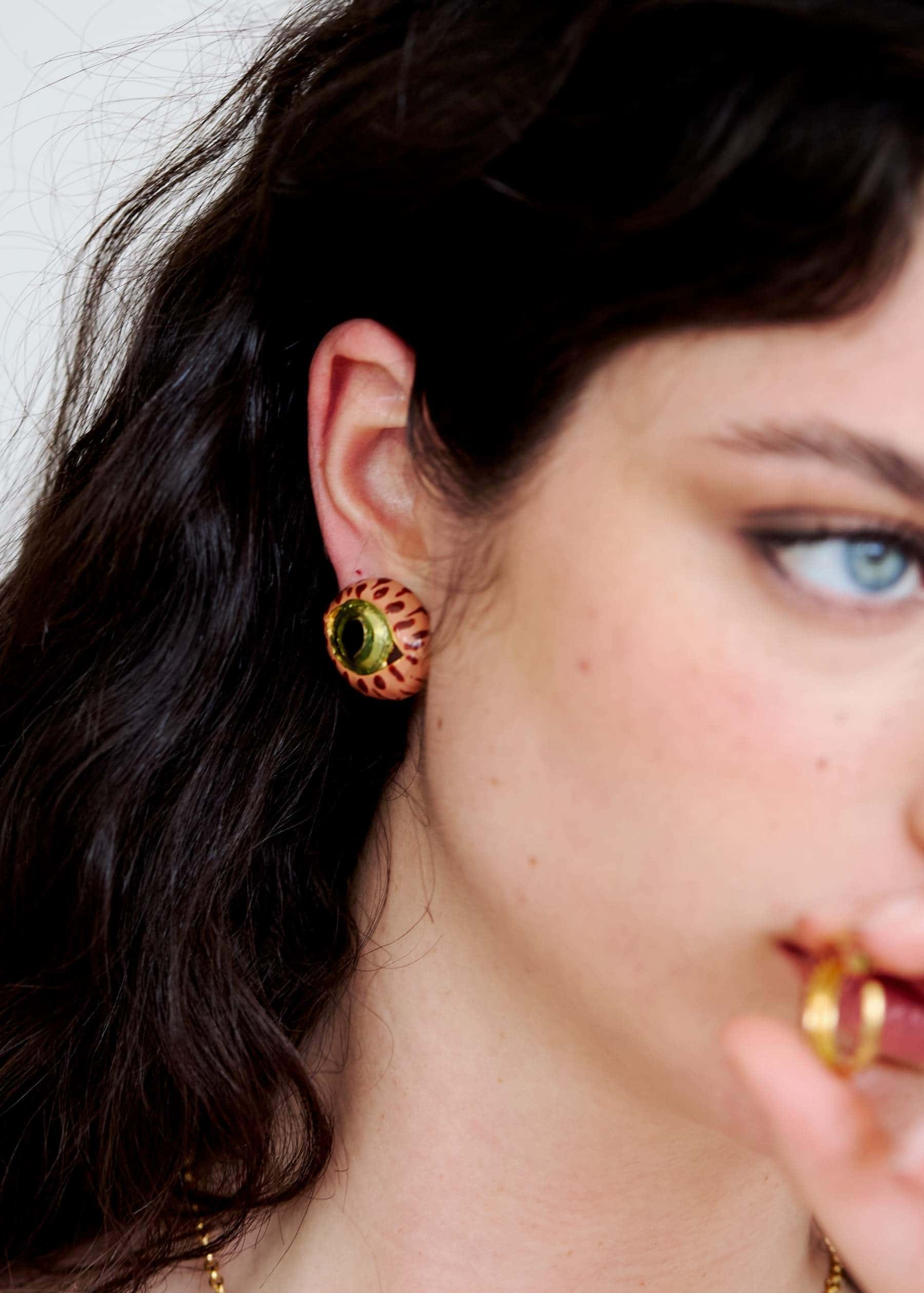 Aretes Cat Eye Midi Terracota