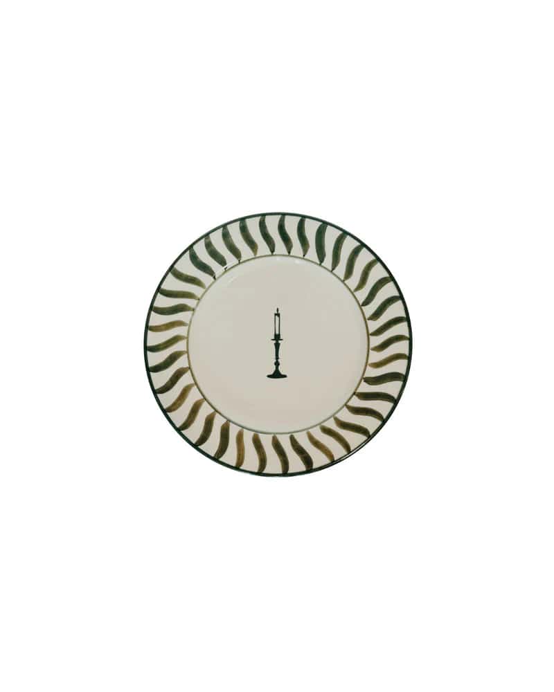SET PLATO POSTRE - VELA VERDE - miniatura 4