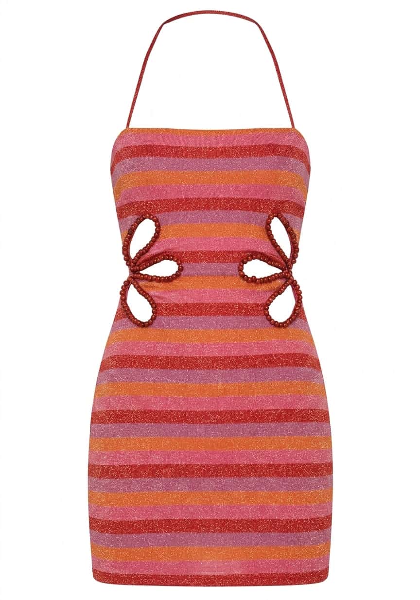 ROSITA DRESS RASPBERRY RAINBOW