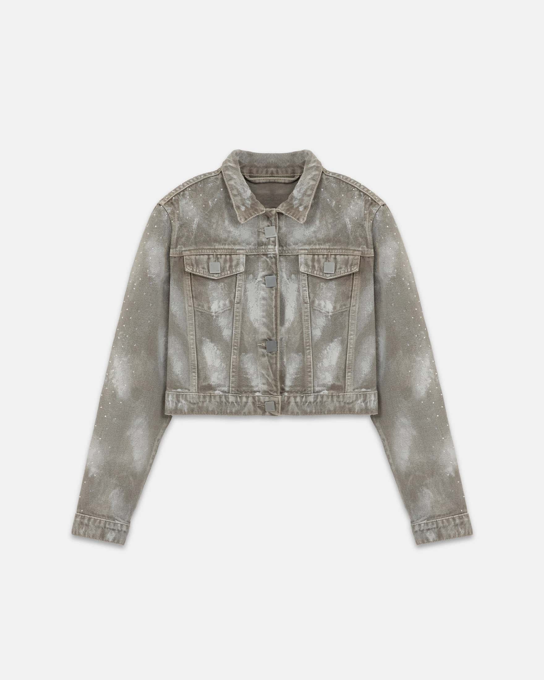 W 94' Worn Logo Jacket Smoke Gray