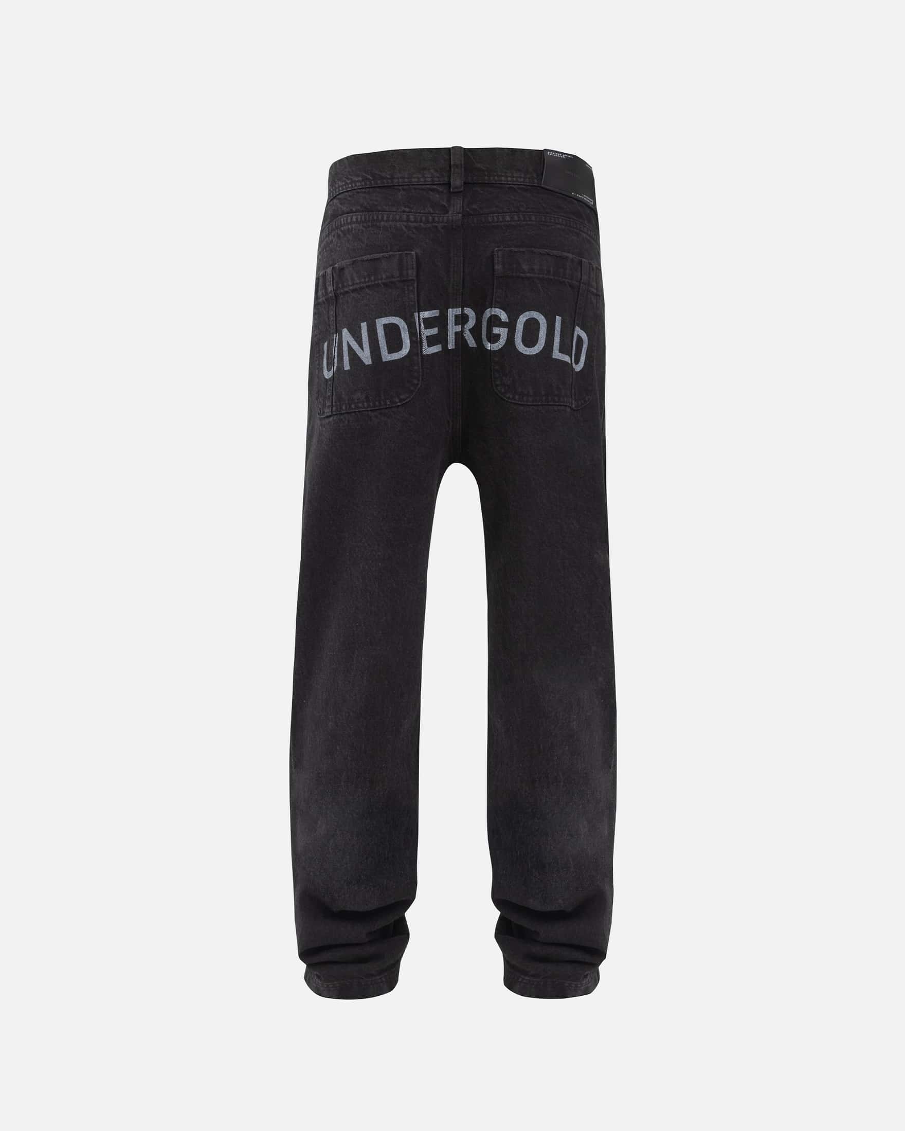 Basics UNDERGOLD Ripped Regular Jean Washed Black