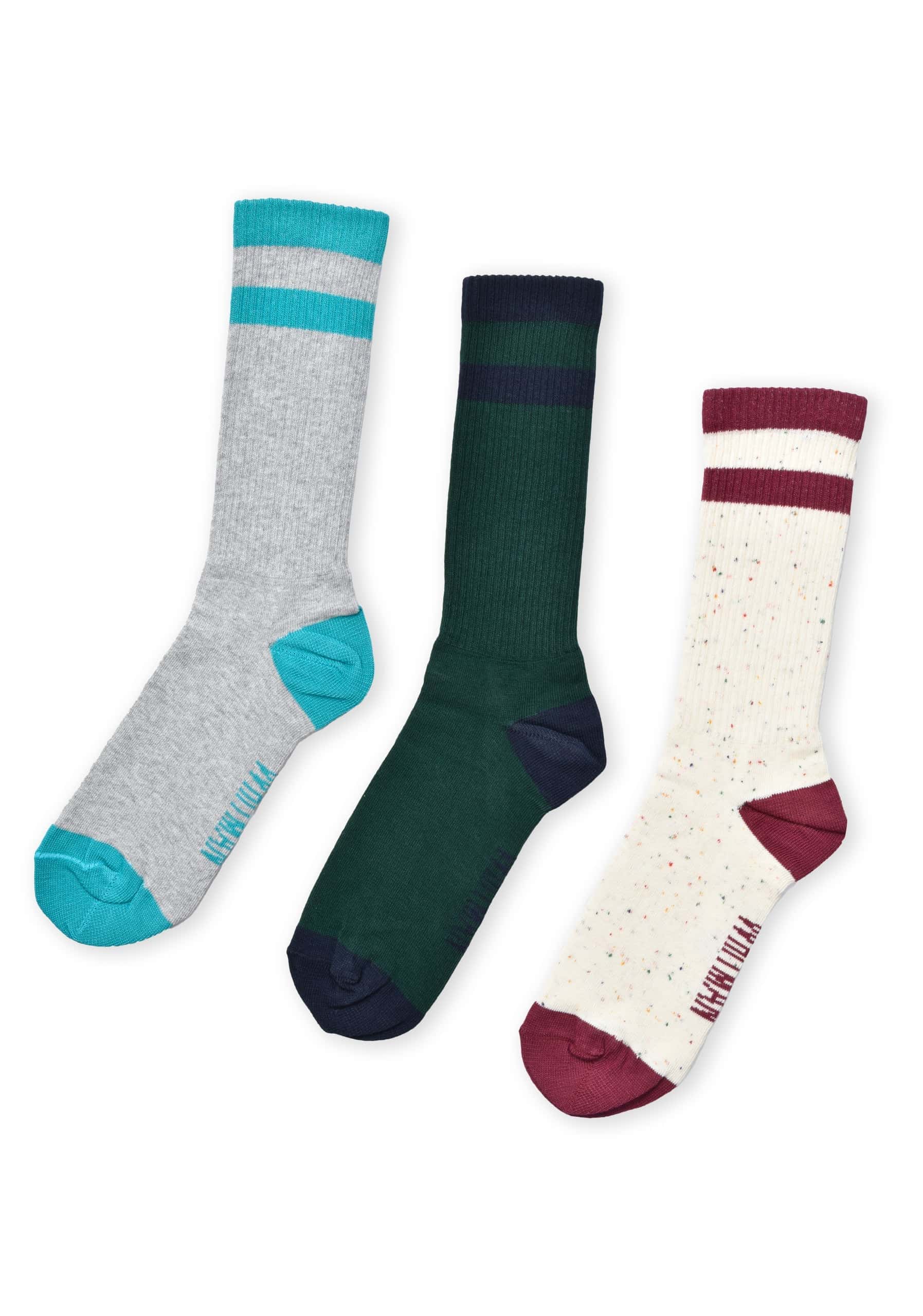Medias Pack X3 Acanaladas Unicolor Talon Fem