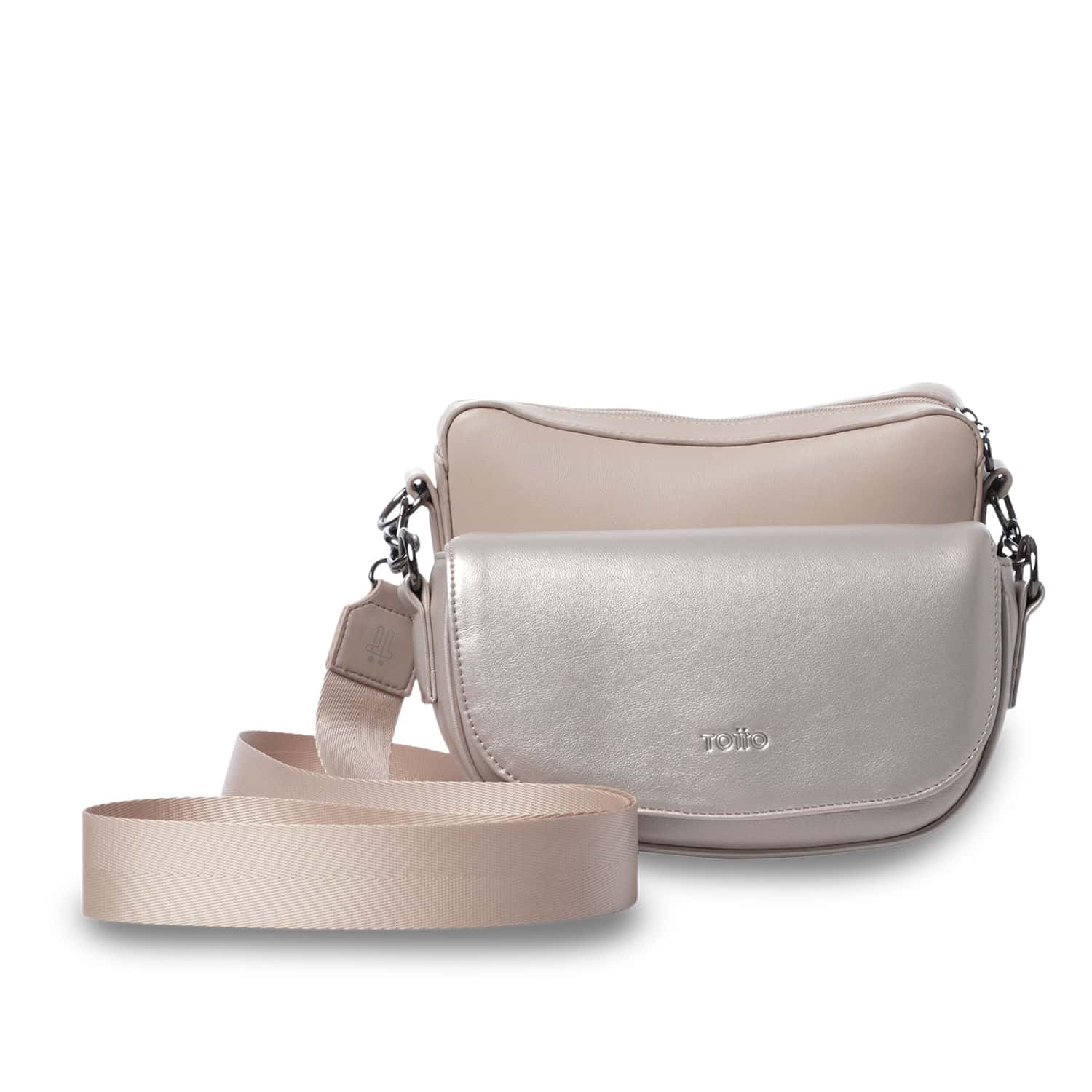 Bolso para Mujer Style 2 en 1 tipo Crossbody Pequeño Beige