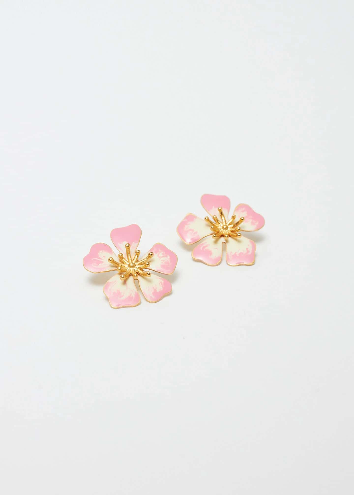 Aretes Aurora midi Rosa Swirl