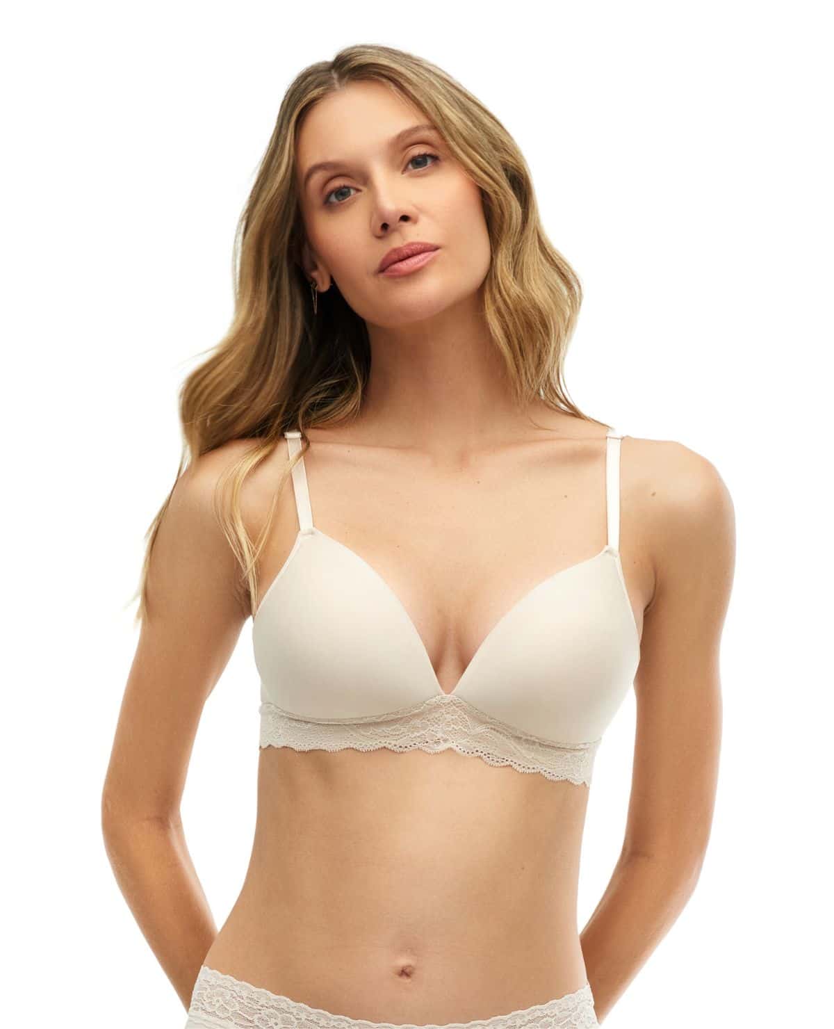 Brasier realce natural | Copa triangular | Detalle en encaje
