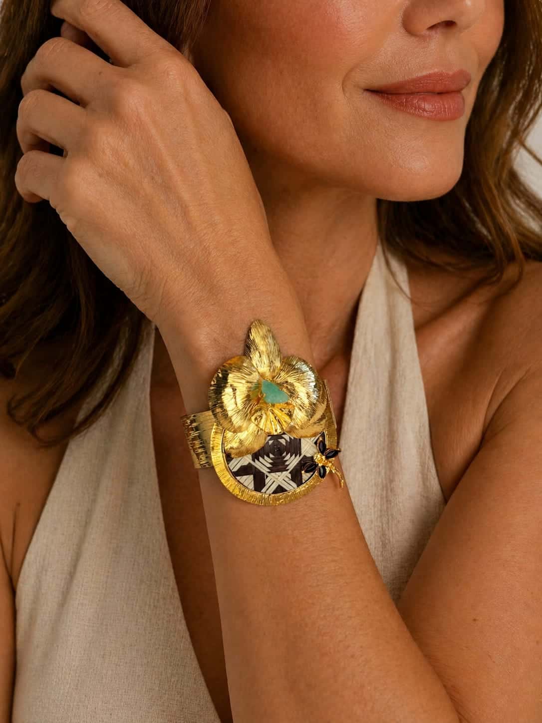 BRAZALETE FLOR ORQUIDEA