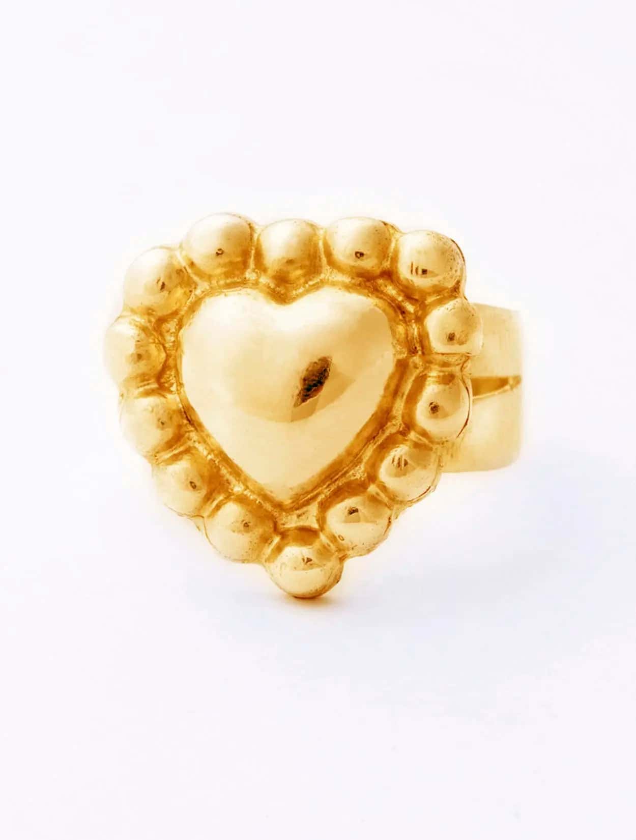 ANILLO CORAZÓN BOLAS - miniatura 1