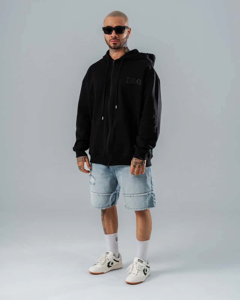 Hoodie Negro Oversize DRK - miniatura 5