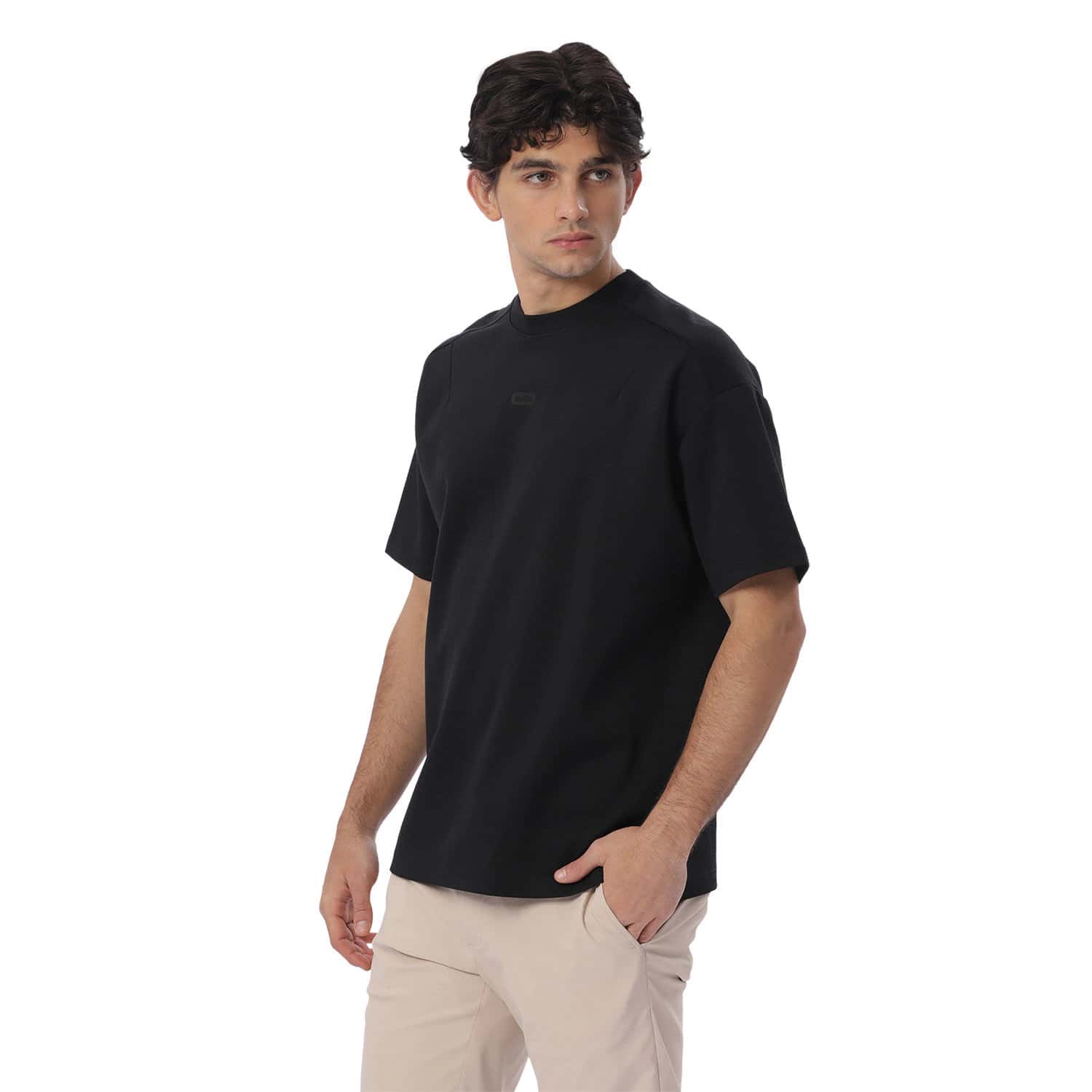 Camisa para Hombre Unicolor Sea Manga Corta Negra
