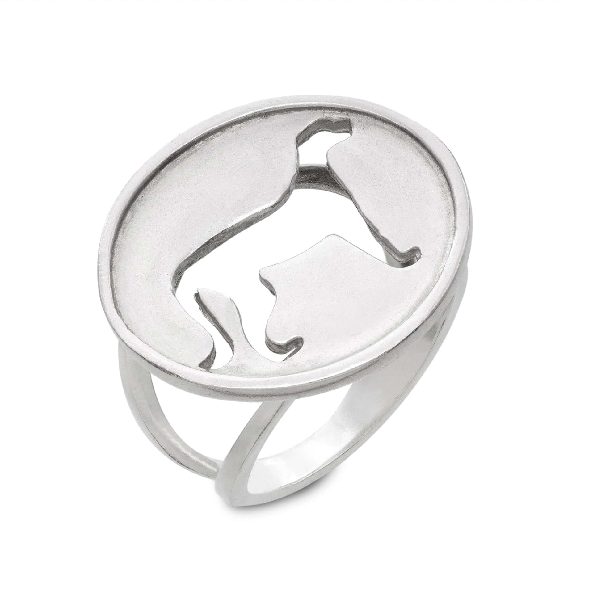 Open Jaguar Coin Ring - miniatura 1