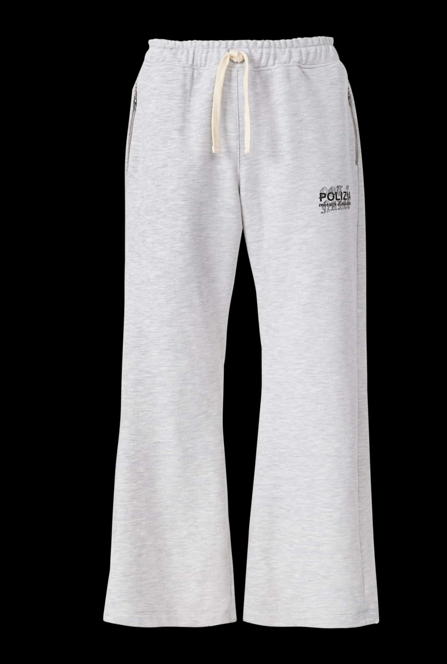 POLIZIA GRAY FLARED SWEATPANTS