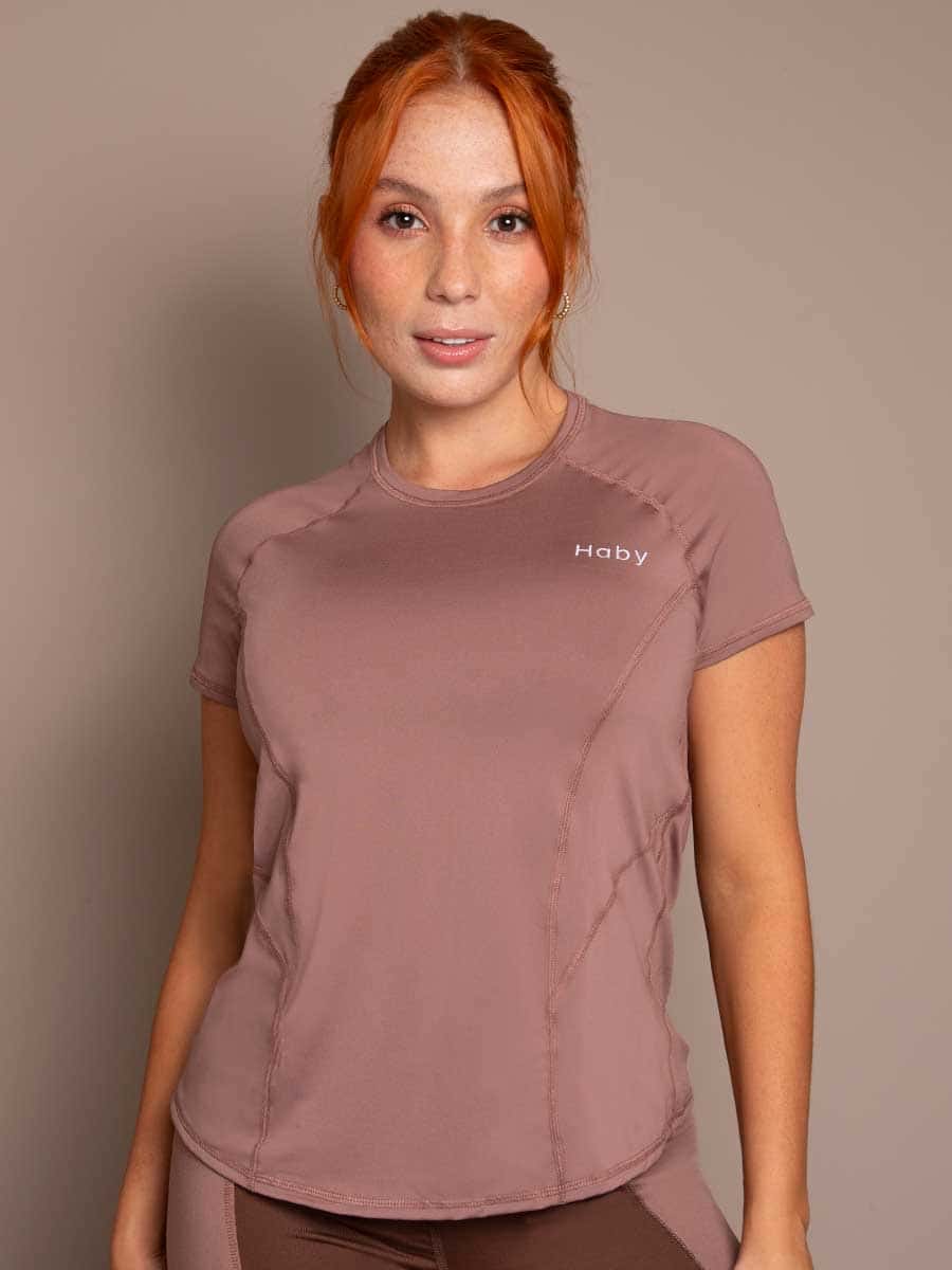 Camiseta Deportiva Para Mujer Color Cocoa