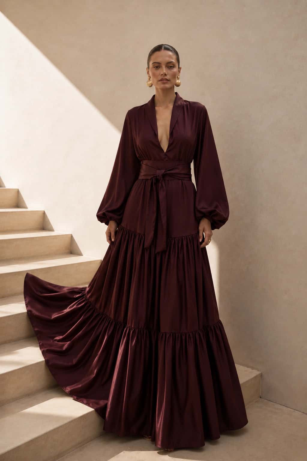 Vestido Granada vinotinto - miniatura 6