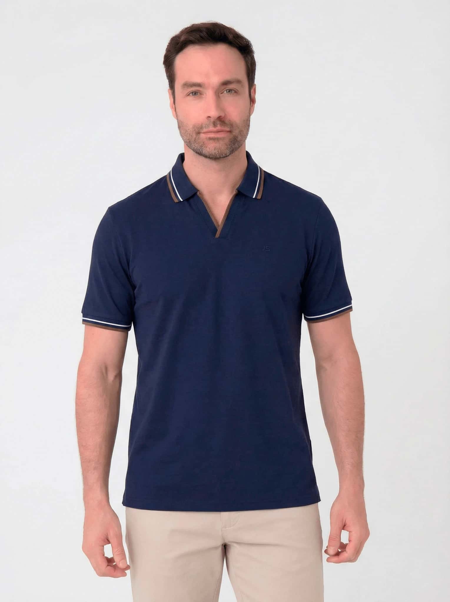 Camiseta polo cuello v para hombre Jon Sonen 020325001