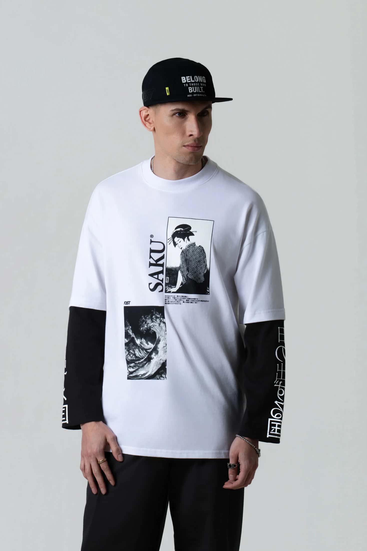 CAMISETA MANGA LARGA COLOR BLANCO BLANCO