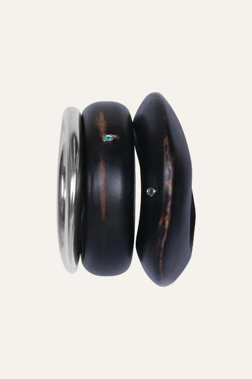 Por Un Sueño Bangles Set In Silver