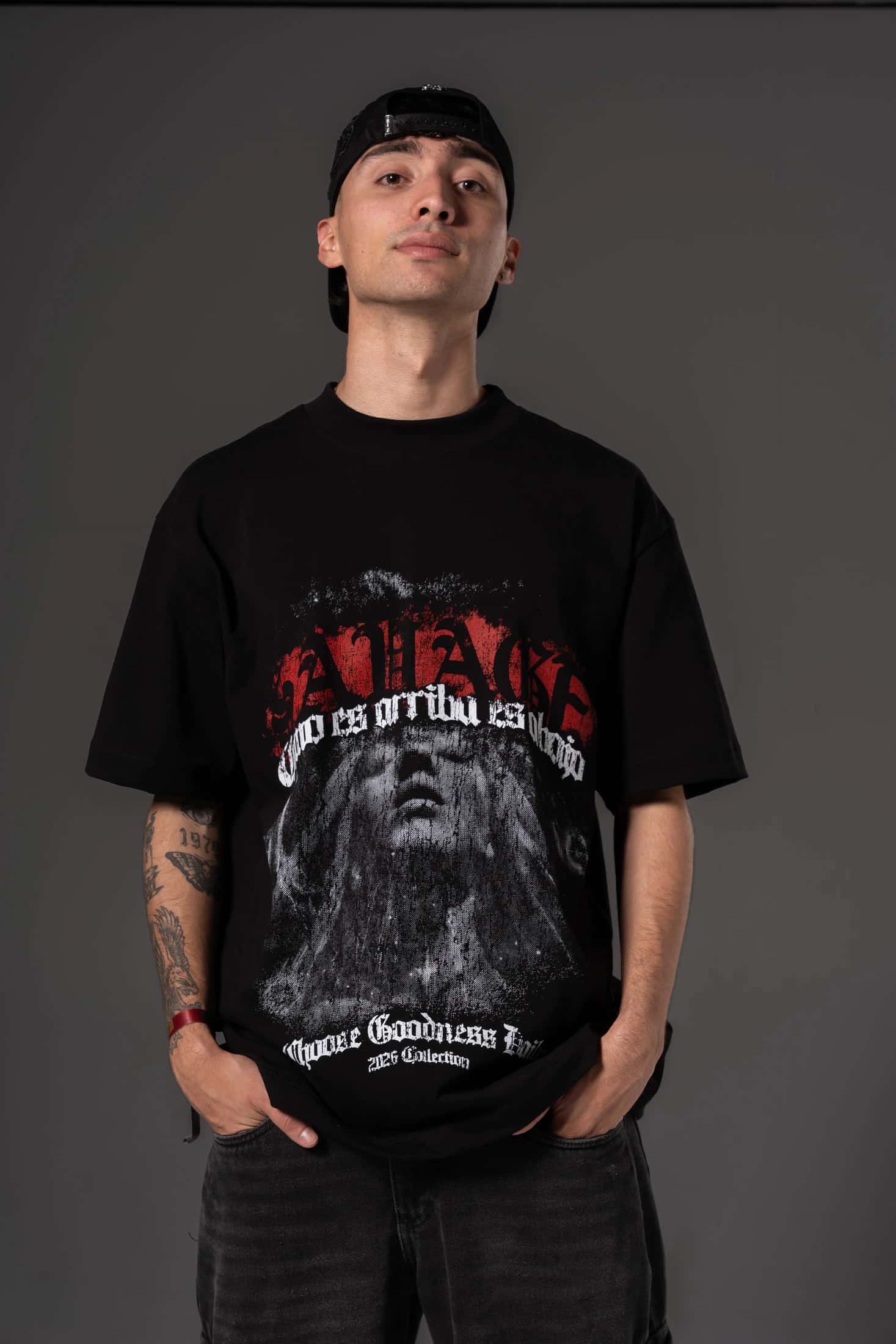 Camiseta Oversize Good heart  savage  250 gramos 14646