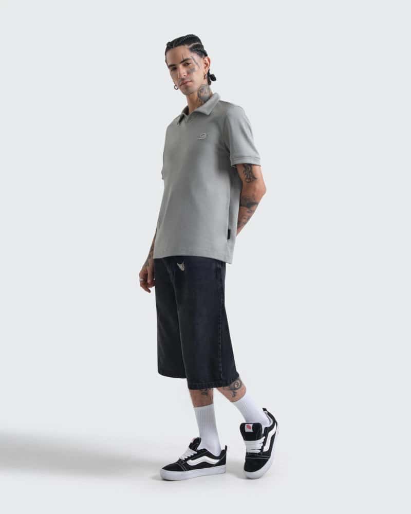 Polo Relaxed Fit Gris Cemento - miniatura 8