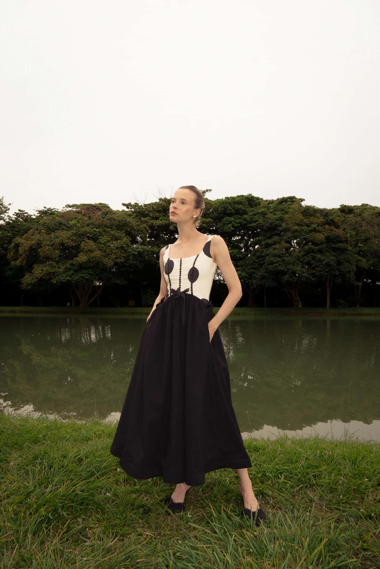 Lady Oreo Midi Dress S-M