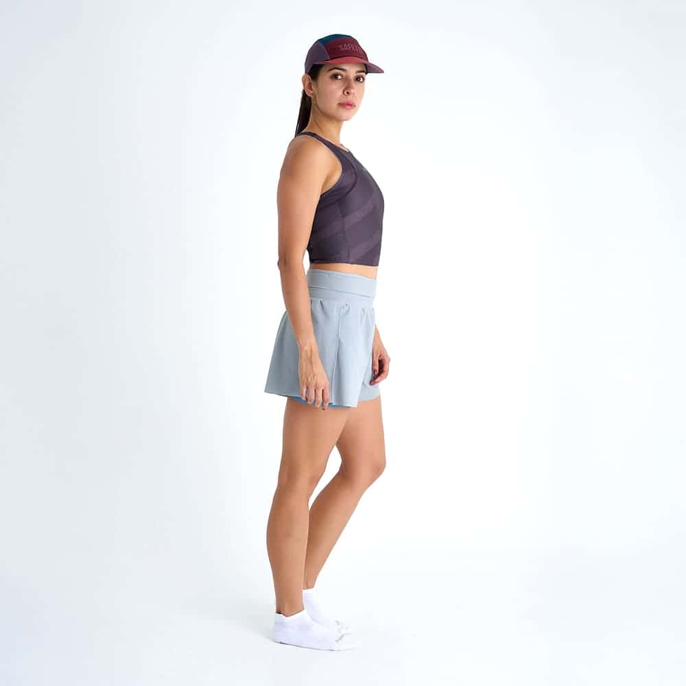 PANTALONETA RUNNING/PADEL CON SHORT INTERNO BREEZE GRAY PARA MUJER - miniatura 5