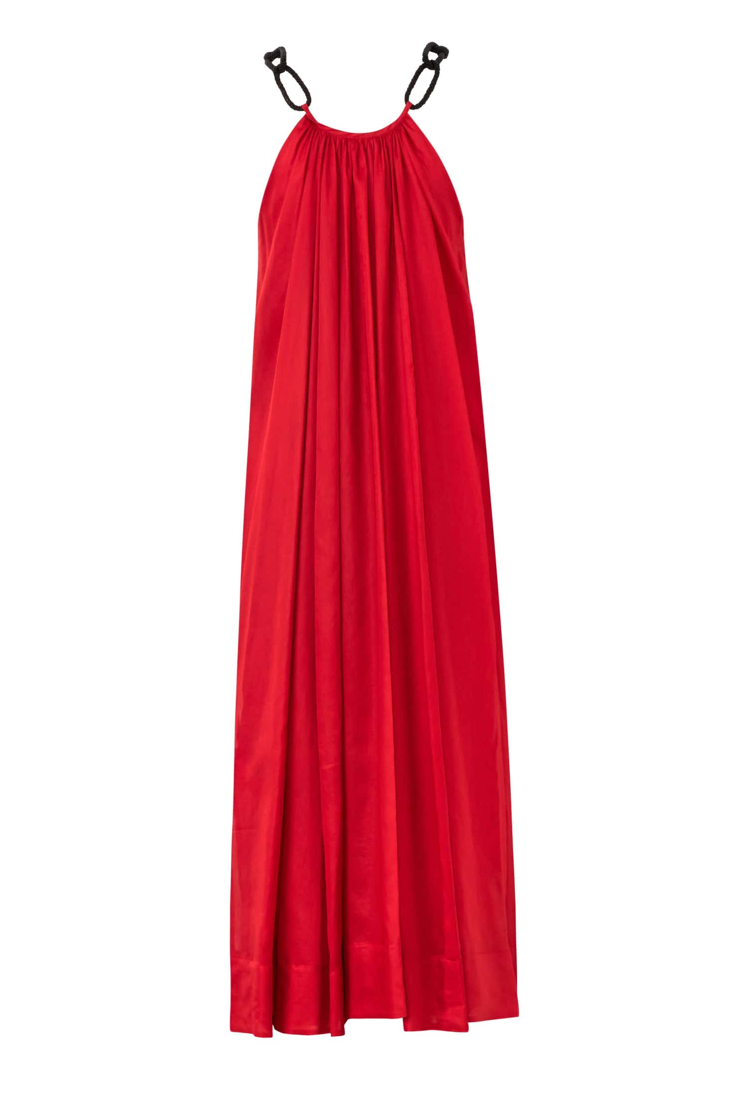 Embroidered Halter Cotton Voile Midi Dress - miniatura 6