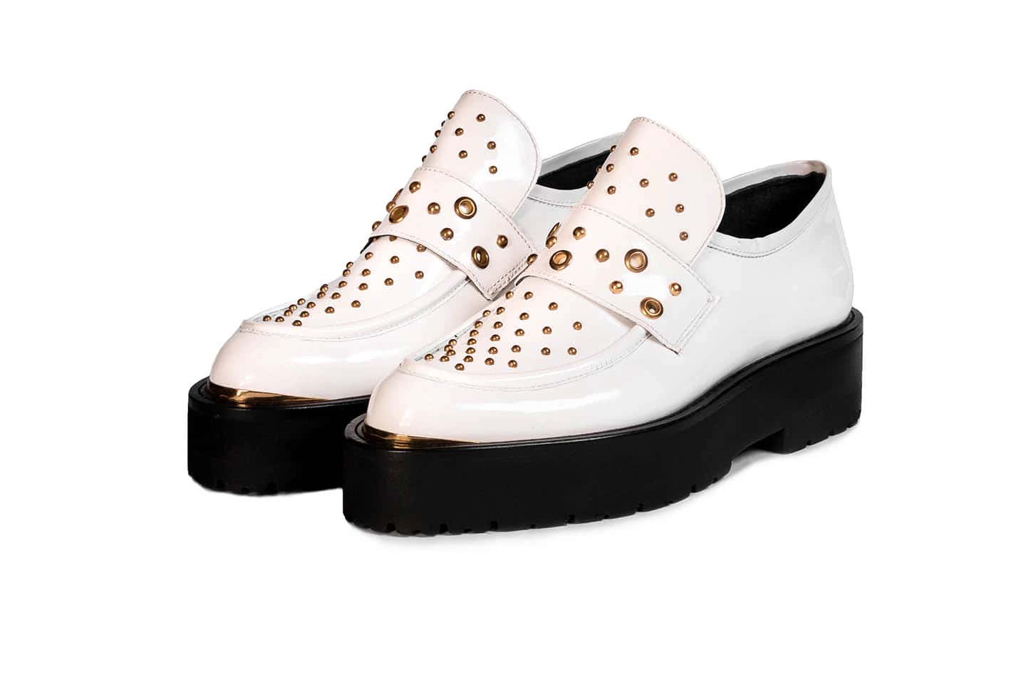 LOAFERS SHOELLERY WHITE X GOLD