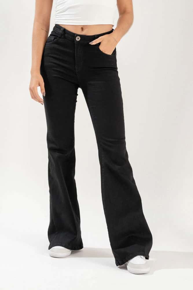 Jeans Flare Negro