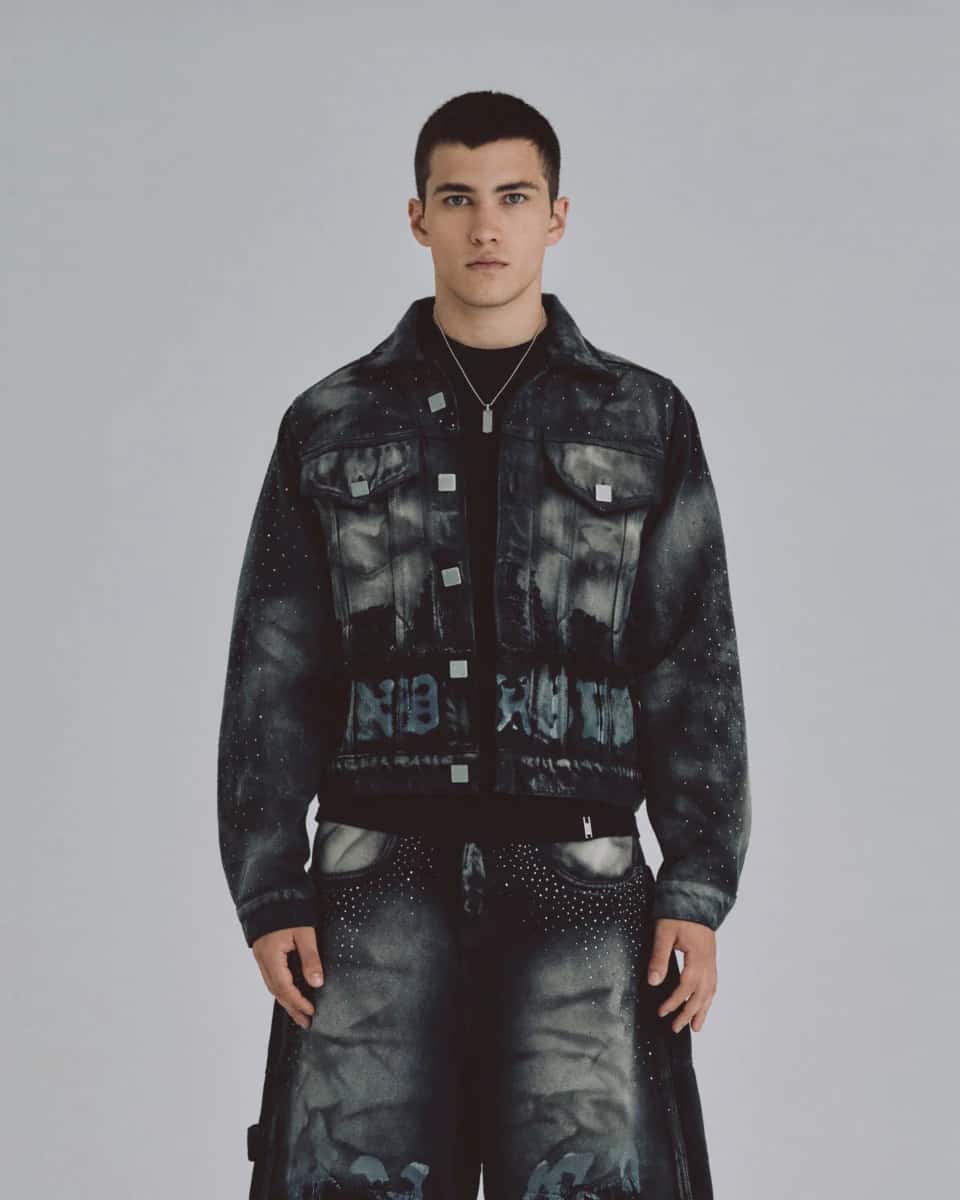 94' UNDRGLD Double Destroyed Jacket Vintage Gray - miniatura 9