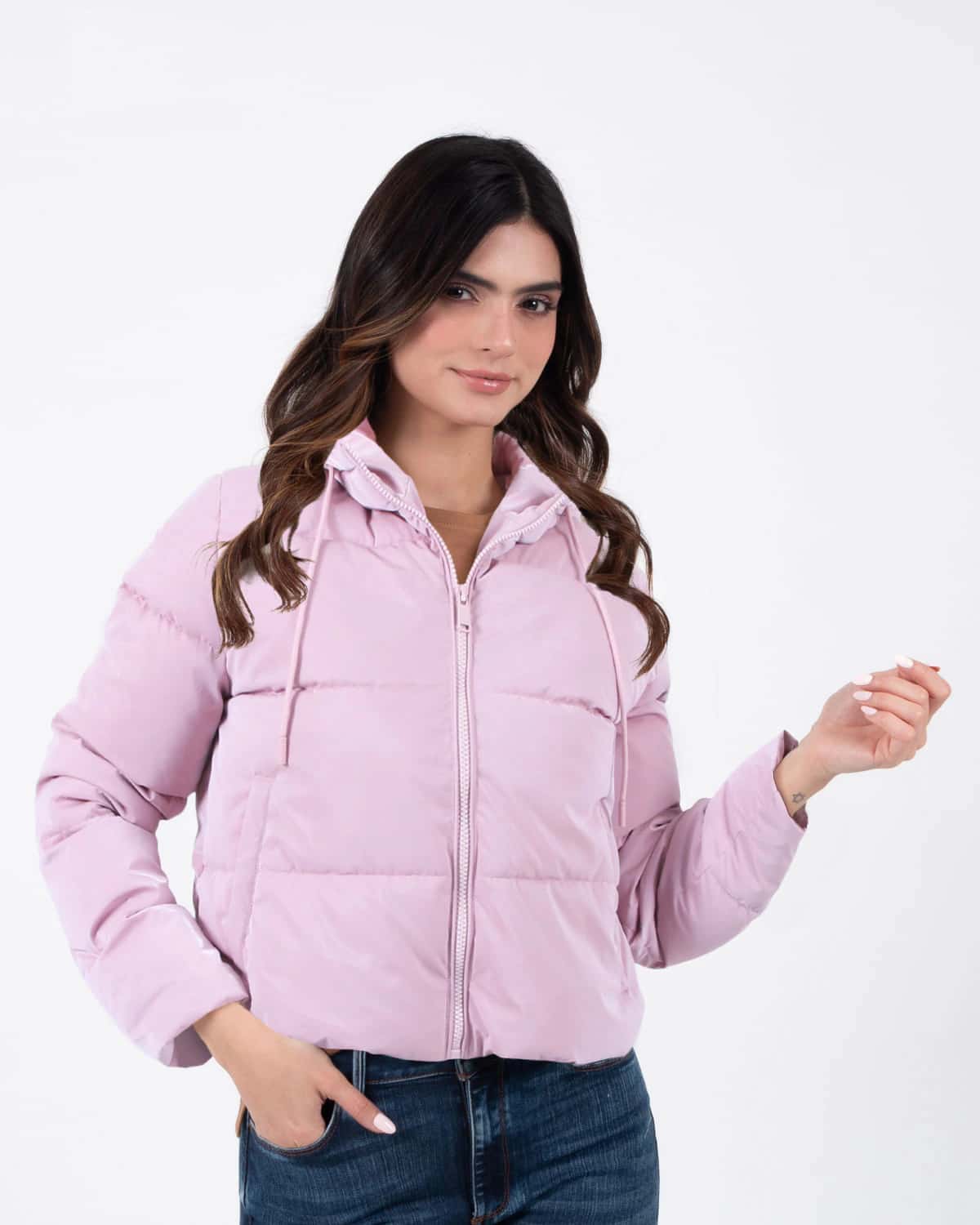 Chaqueta rosada para mujer