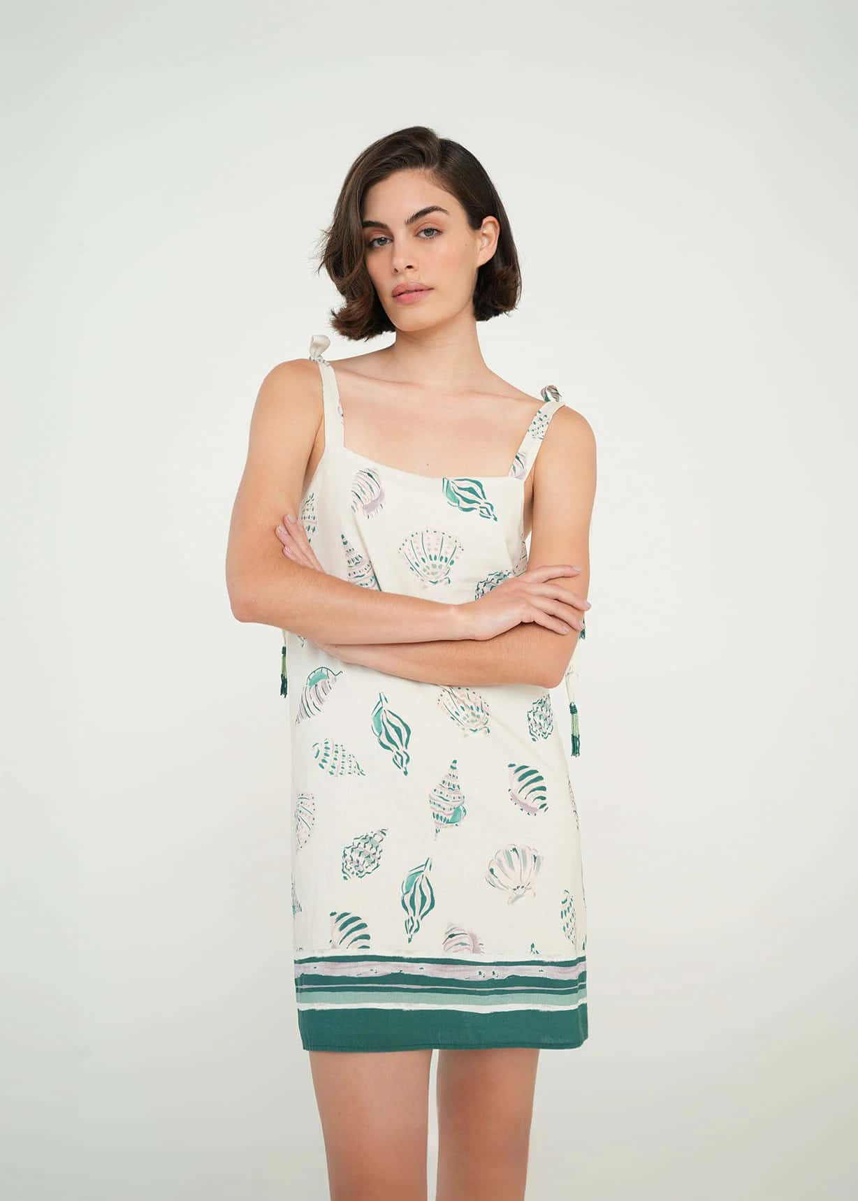 Vestido corto estampado para el verano