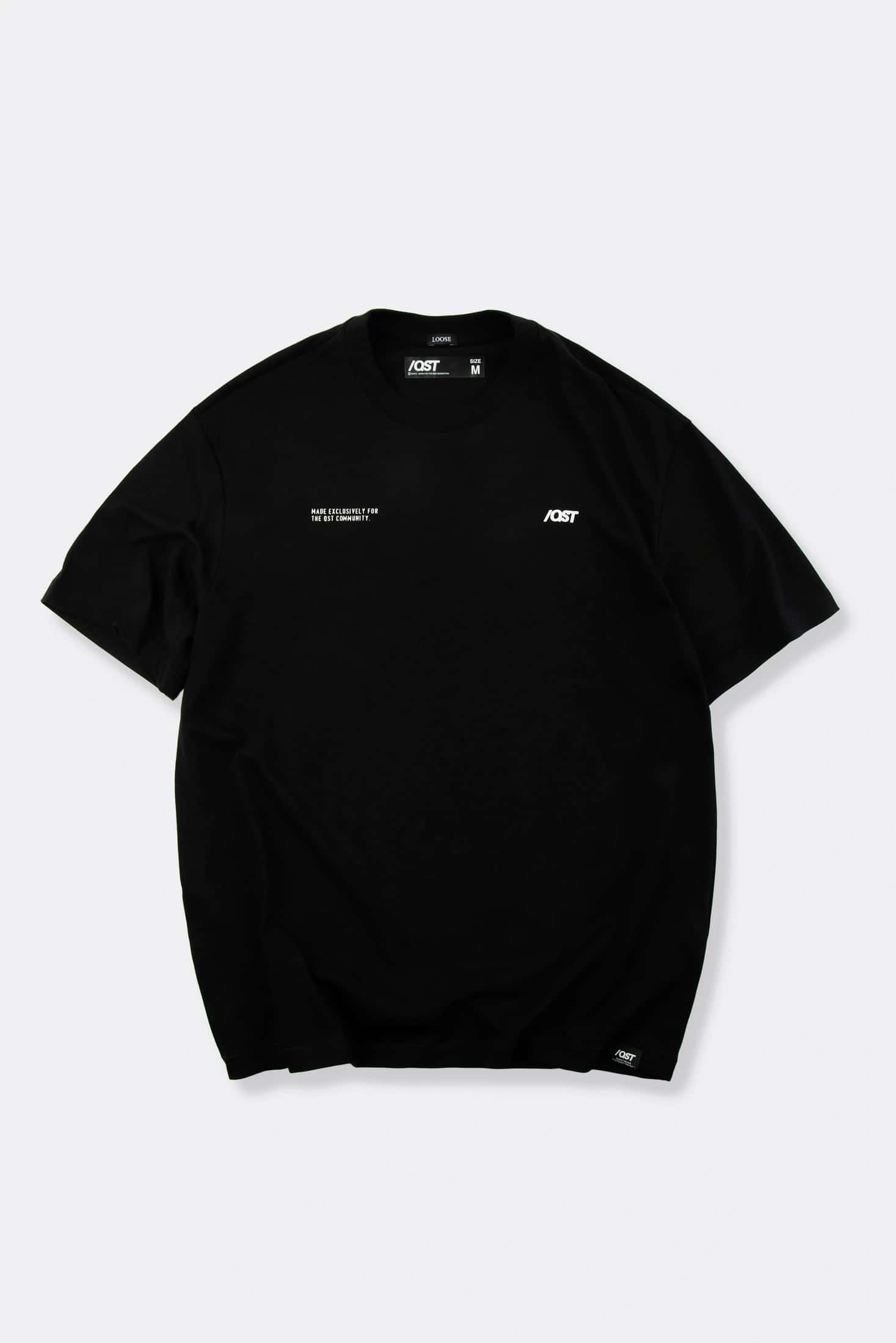 CAMISETA MANGA CORTA COLOR NEGRO - BLANCO