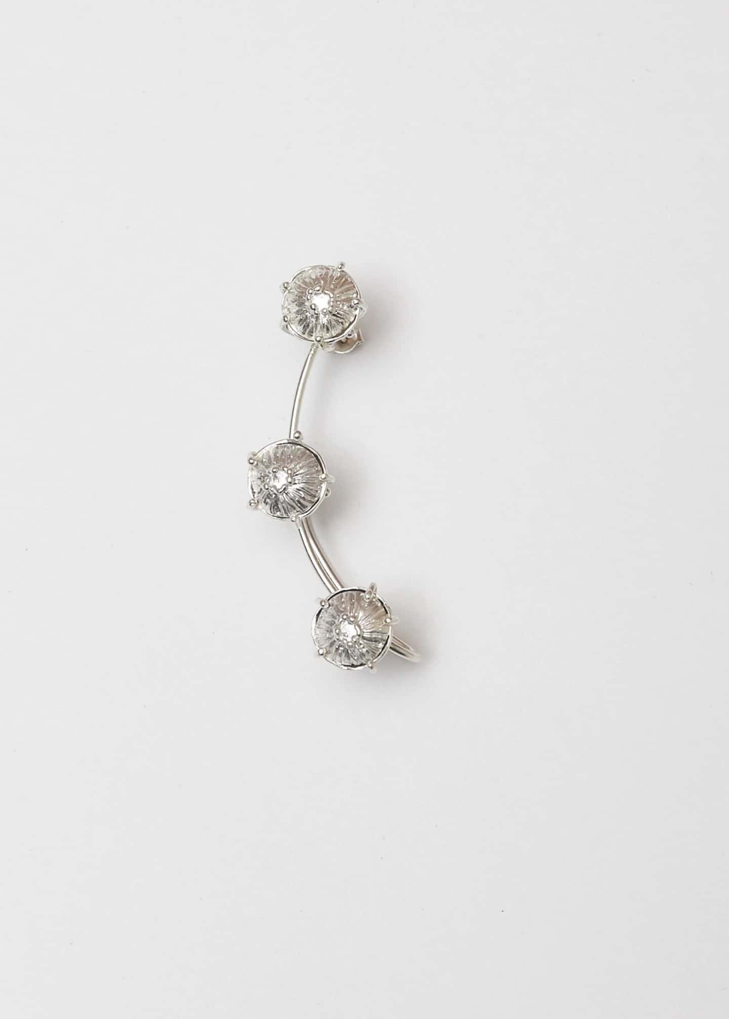 Earcuff sombreritos maxi plata