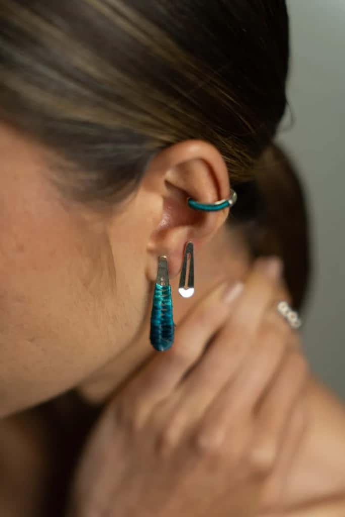 Aretes Plumas Midi - Tejido - miniatura 5